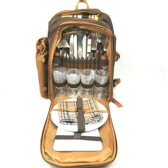 Apollo Walker Handbags - Apollo Walker 4 Person Picnic Backpack with Cooler